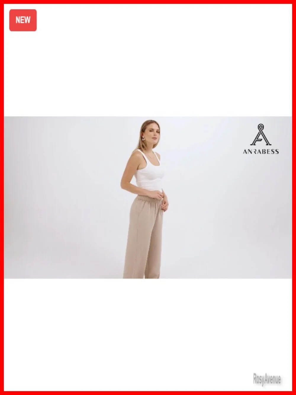 Wide Leg Palazzo Pants Elastic High Waisted Flowy Casual Trousers with Pockets